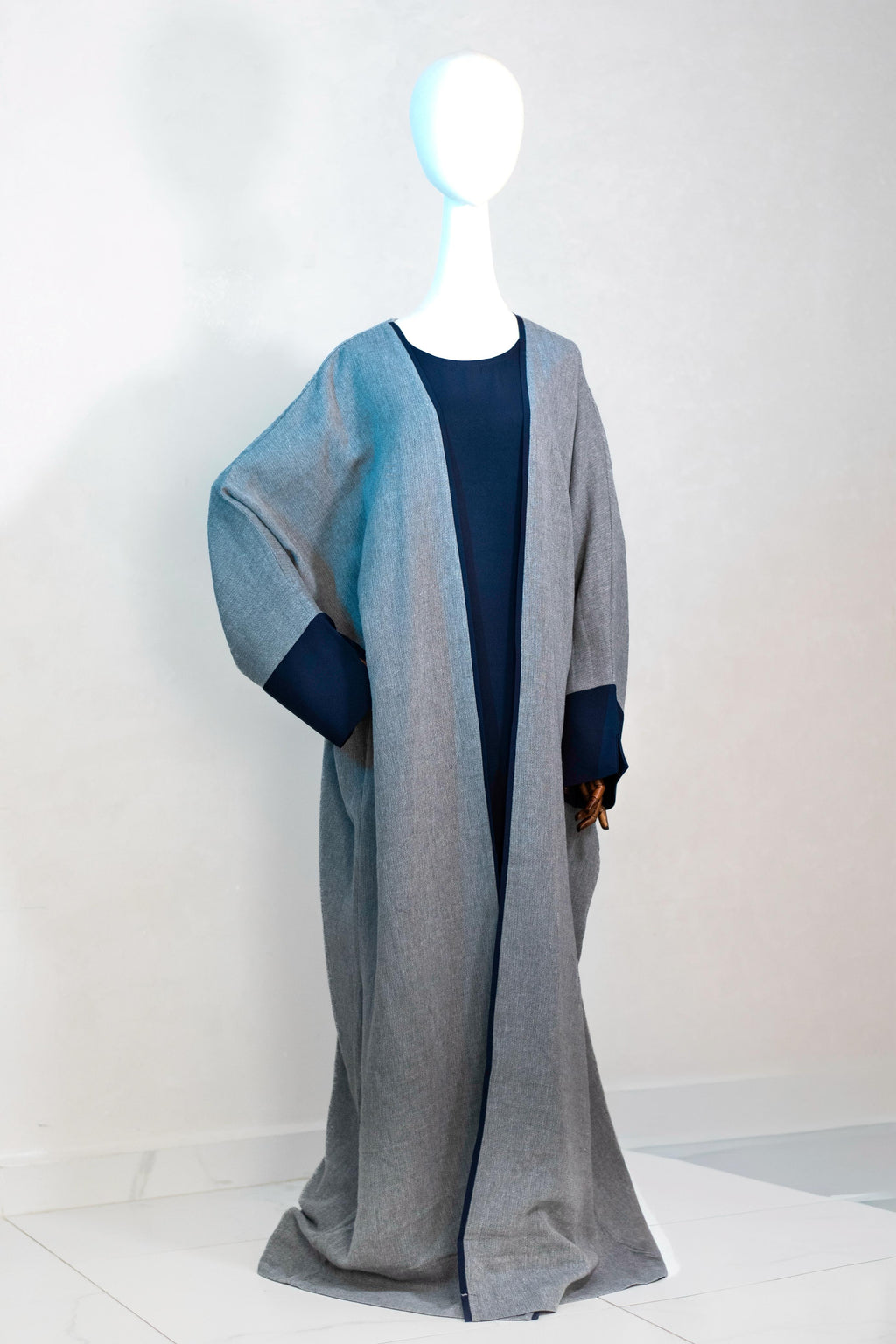 Kimonoset Raqiyah - Marine Blue/Grey